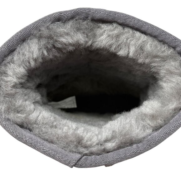 Koolaburra Koola Short By UGG Womens Gray Suede Winter Sheep Fur Boots Boho Sz 5 - Picture 9 of 11